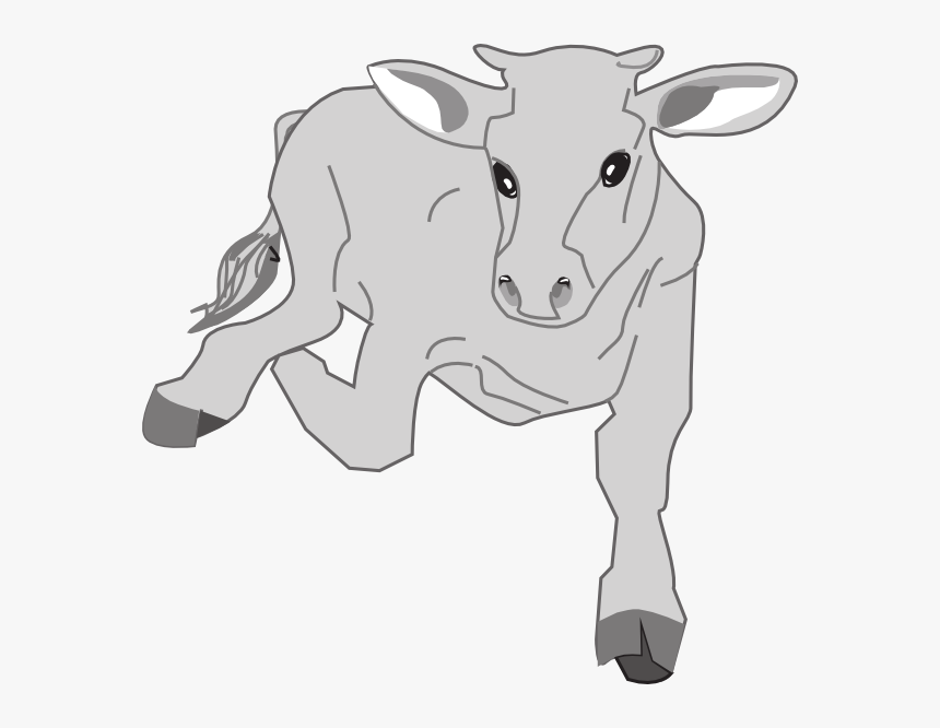 Running Cow Svg Clip Arts - Clipart Running Cow, HD Png Download, Free Download