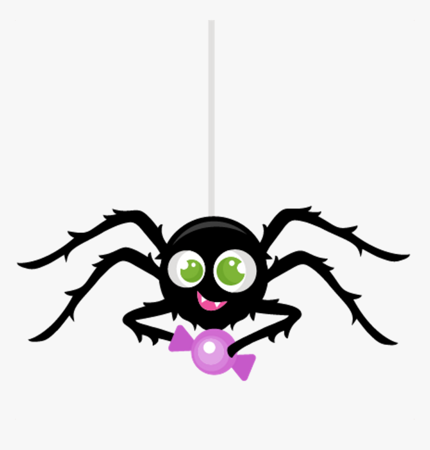 Transparent Cute Spider Clipart - Halloween Cute Cartoon Spider, HD Png Download, Free Download