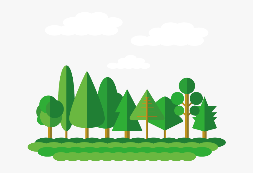 Flat Design Forest Tree - Tree Flat Design Png, Transparent Png, Free Download