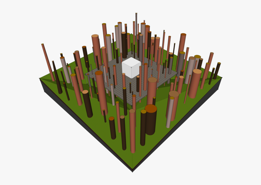 Cube In The Forest - Artificial Turf, HD Png Download, Free Download