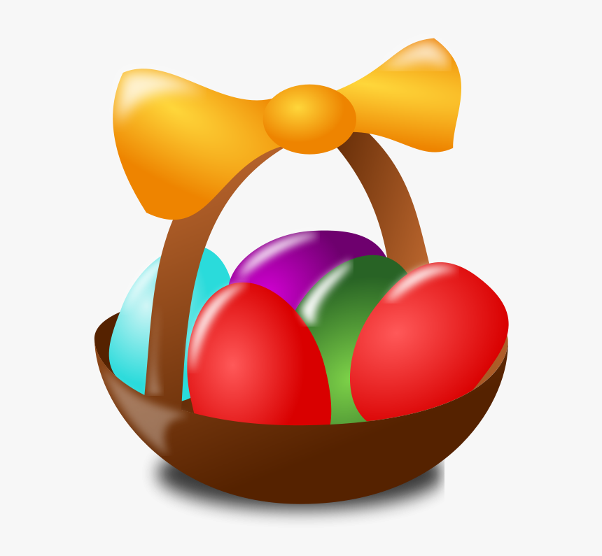 Food,fruit,easter Egg - Easter Egg Basket Clip Art, HD Png Download, Free Download