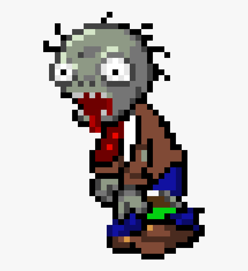 Zombies Peashooter Pixel Minecraft - Plants Vs Zombies Pixel Art, HD Png Download, Free Download