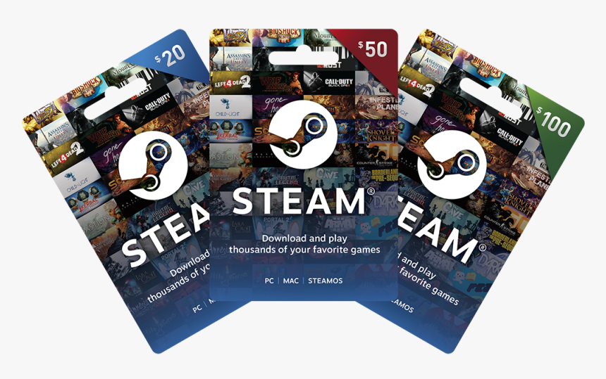 Steam Gift Card Png - Steam Wallet Gift Card $200, Transparent Png, Free Download