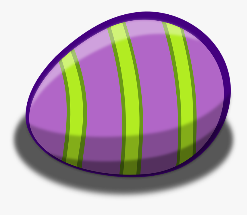 Egg, Easter, Violet, Green, Stripes, Celebration - Green And Purple Easter Egg, HD Png Download, Free Download