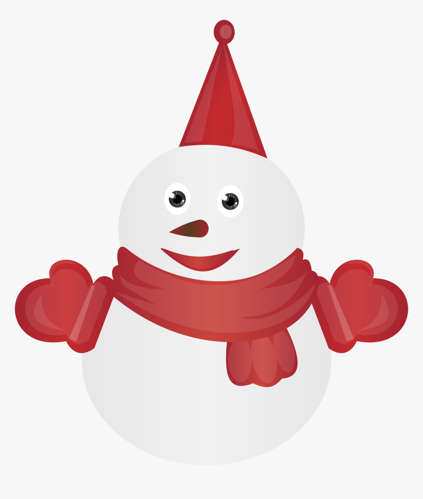 Warmly Dressed Snowman Clip Arts - Simple Christmas Cartoon, HD Png Download, Free Download