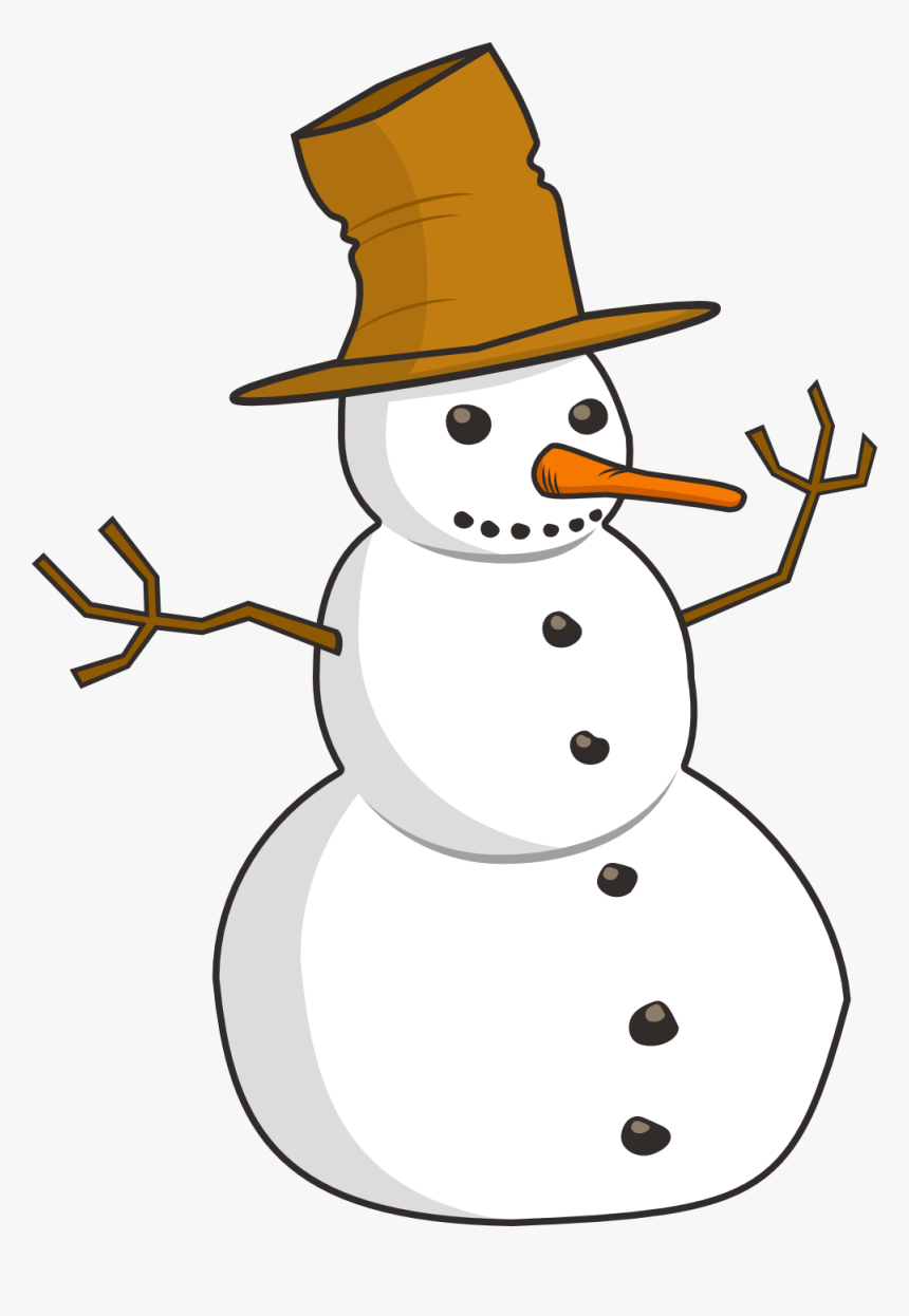 Snowman Clipart Black And White Transparent, HD Png Download, Free Download