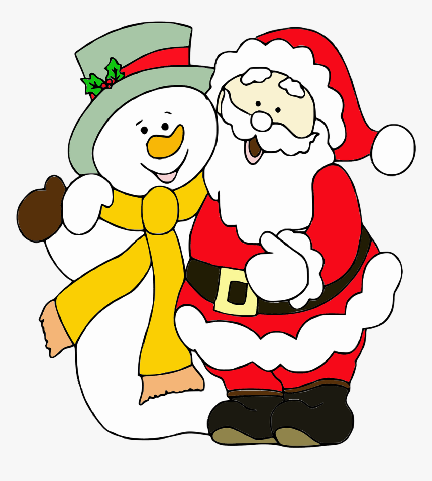 Santa Snowman Christmas, HD Png Download, Free Download