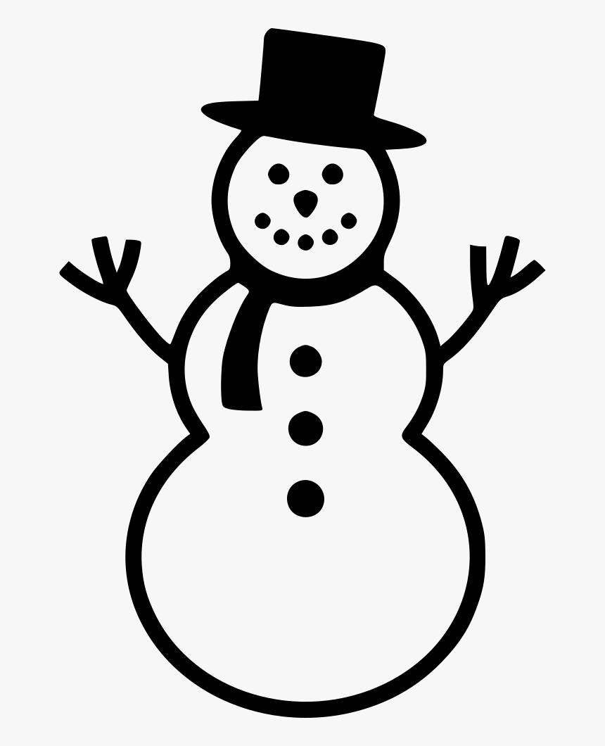 Out Line Images Of Snow Man, HD Png Download, Free Download