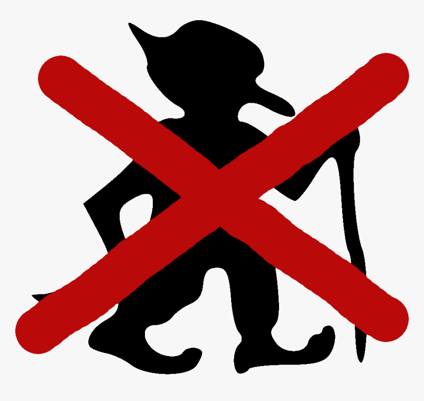 Troll Crossed Out - Person Crossed Out Clipart, HD Png Download, Free Download
