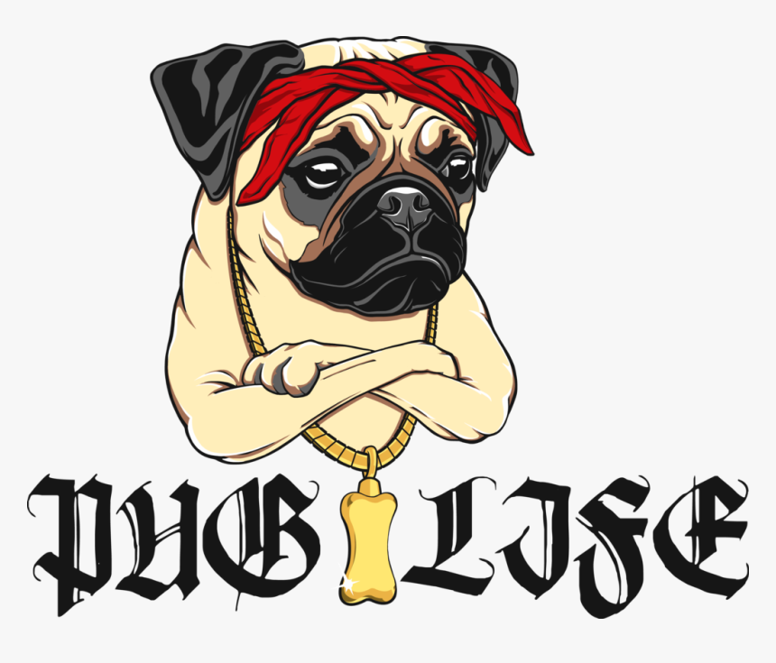 Thug Life Pug Transparent Images - Pug Life Png, Png Download, Free Download