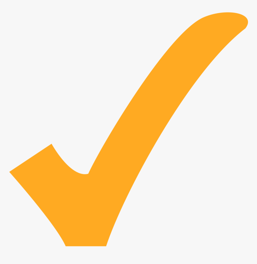 Checkmark Png Orange - Yellow Check Mark, Transparent Png, Free Download