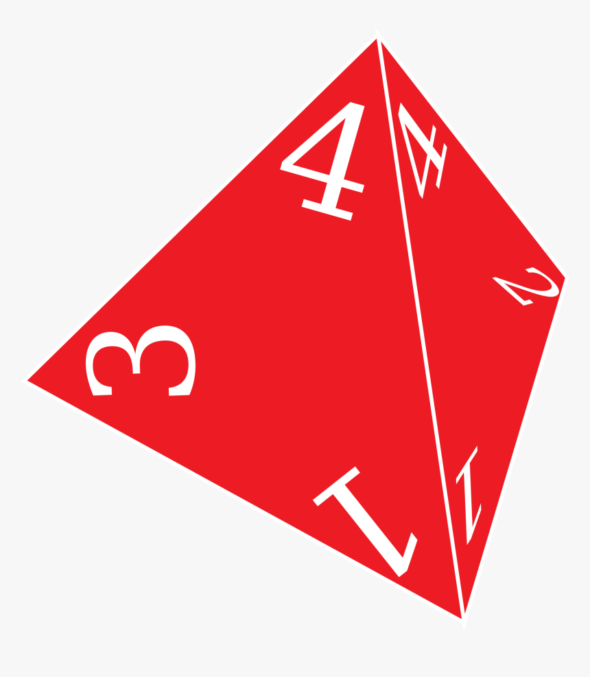 4 Sided Dice Png Clipart , Png Download - Four Sided 4 Sided Dice, Transparent Png, Free Download