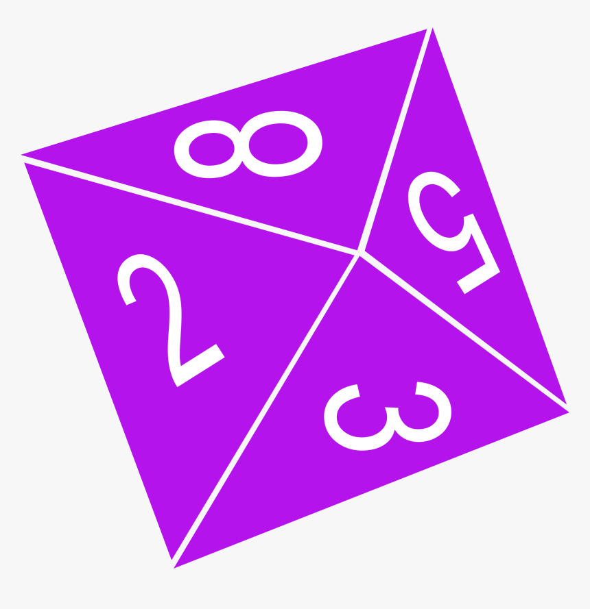 D8 Dice Clip Arts - 8 Sided Dice Png, Transparent Png, Free Download