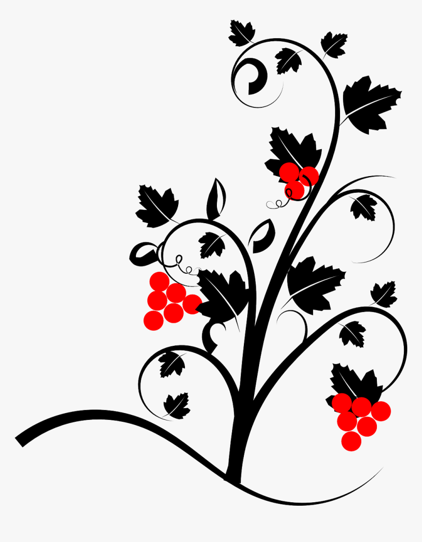 Wall Drawing Vine Grape, HD Png Download, Free Download