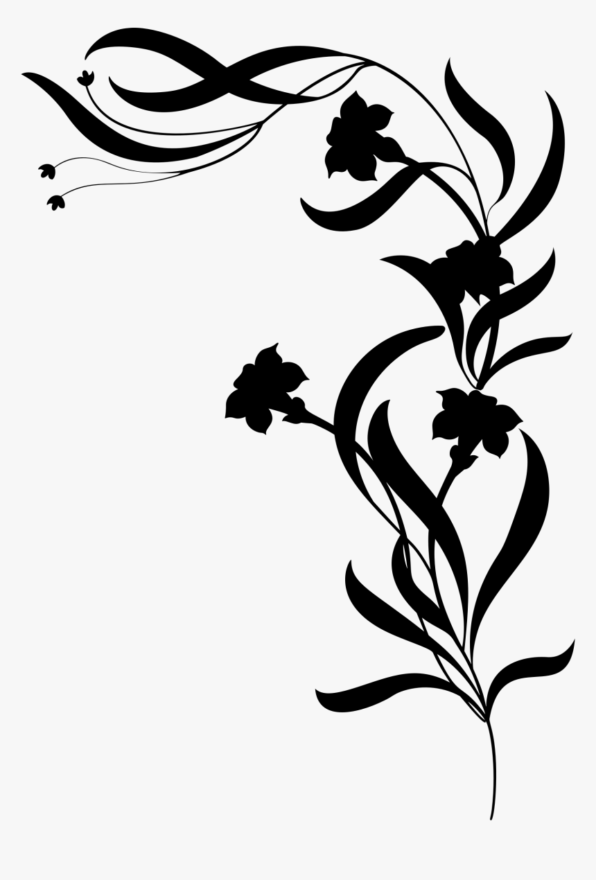 Flower Png Black And White, Transparent Png, Free Download
