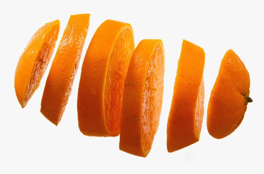 One Orange In Many Slices Png Image - Cut Orange Slice Png, Transparent Png, Free Download