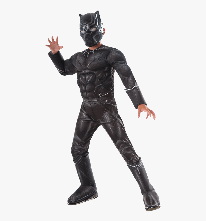 Kids Marvel Civil War Deluxe Black Panther Costume - Black Panther Halloween Costume For Kids, HD Png Download, Free Download