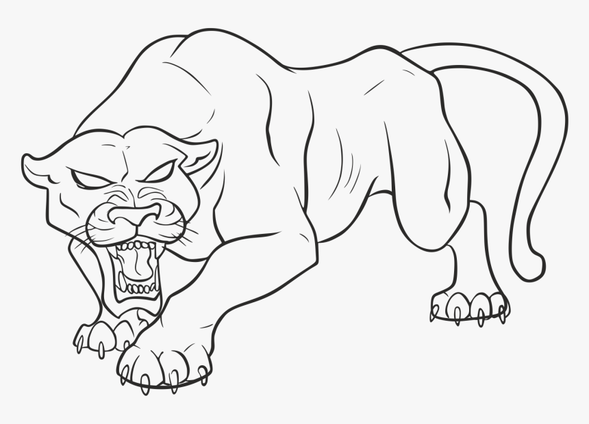 Panther Png Pic - Coloring Pages Of Black Panther, Transparent Png, Free Download