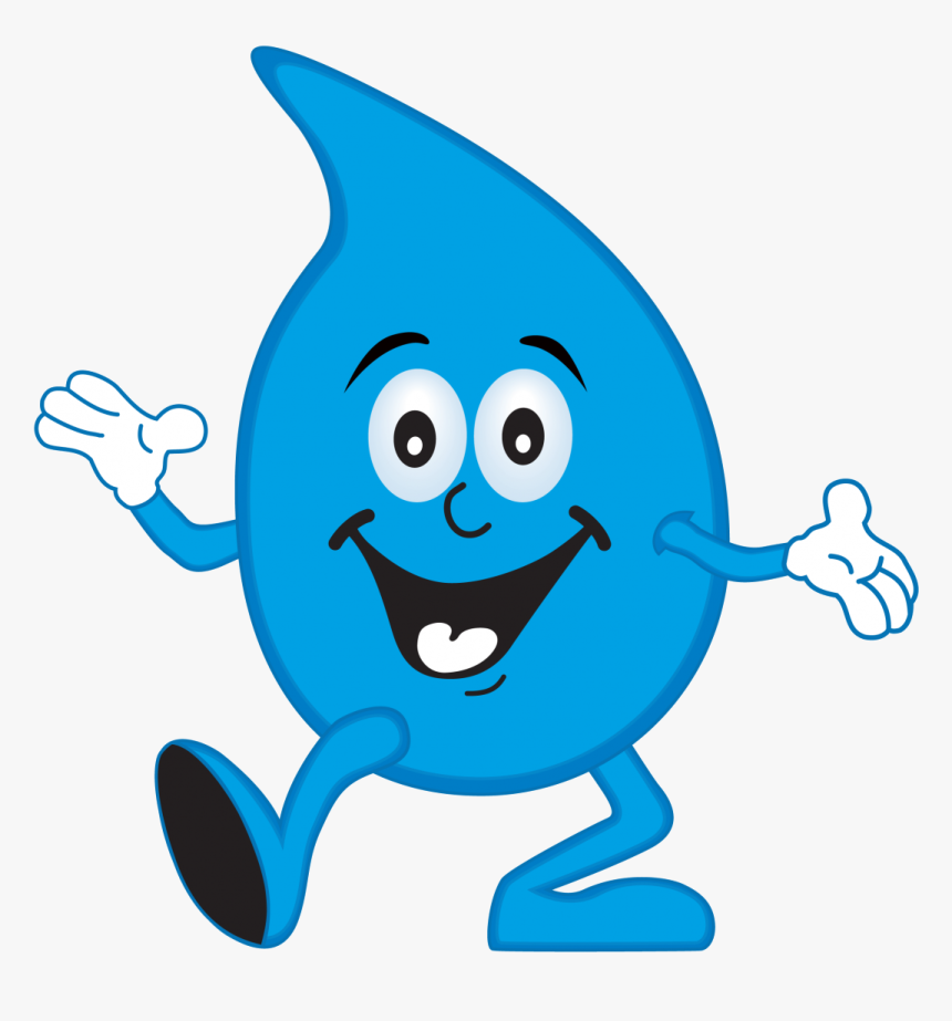 Water Drop Showing Post Media For Face Cartoon Transparent - Cartoon Water Droplet Png, Png Download, Free Download