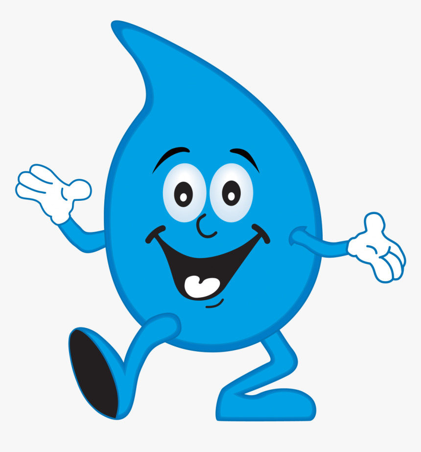 Water Drop Showing Post Media For Face Cartoon Transparent - Cartoon