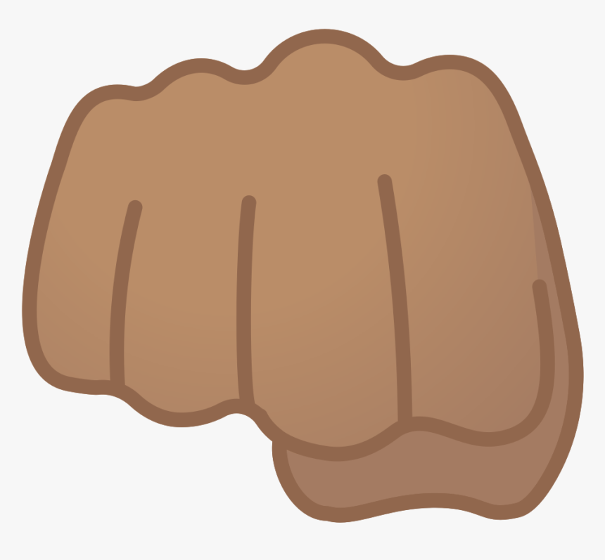 Oncoming Fist Medium Skin Tone Icon - Black Fist Bump Emoji, HD Png Download, Free Download
