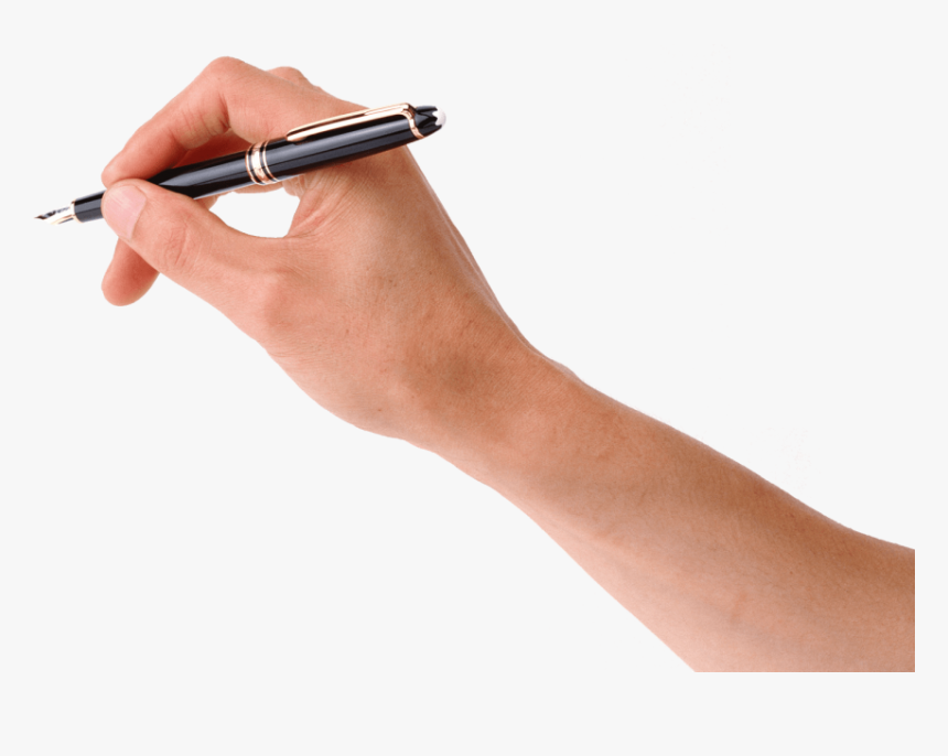 Black Hand Writing With Pen Png - Pen In Hand Png, Transparent Png, Free Download