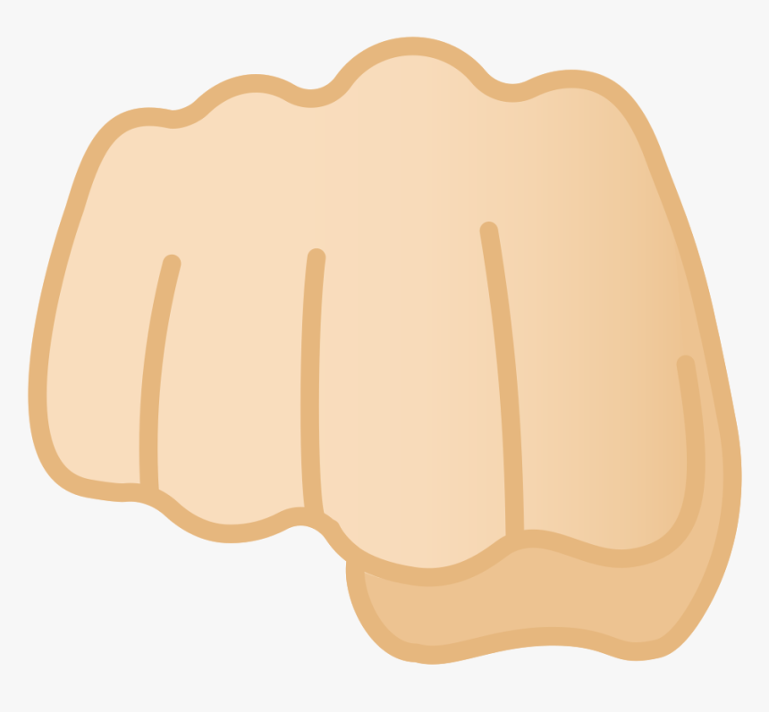 Oncoming Fist Light Skin Tone Icon - Кулак Эмодзи, HD Png Download, Free Download