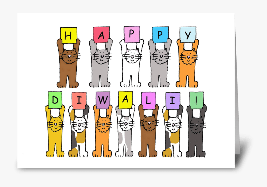 Happy Diwali Cats Greeting Card - Happy Bar Mitzvah, HD Png Download, Free Download