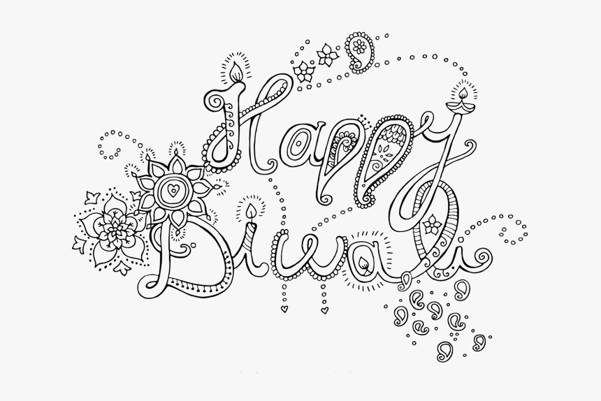 Happy Diwali Colouring Pages, HD Png Download, Free Download