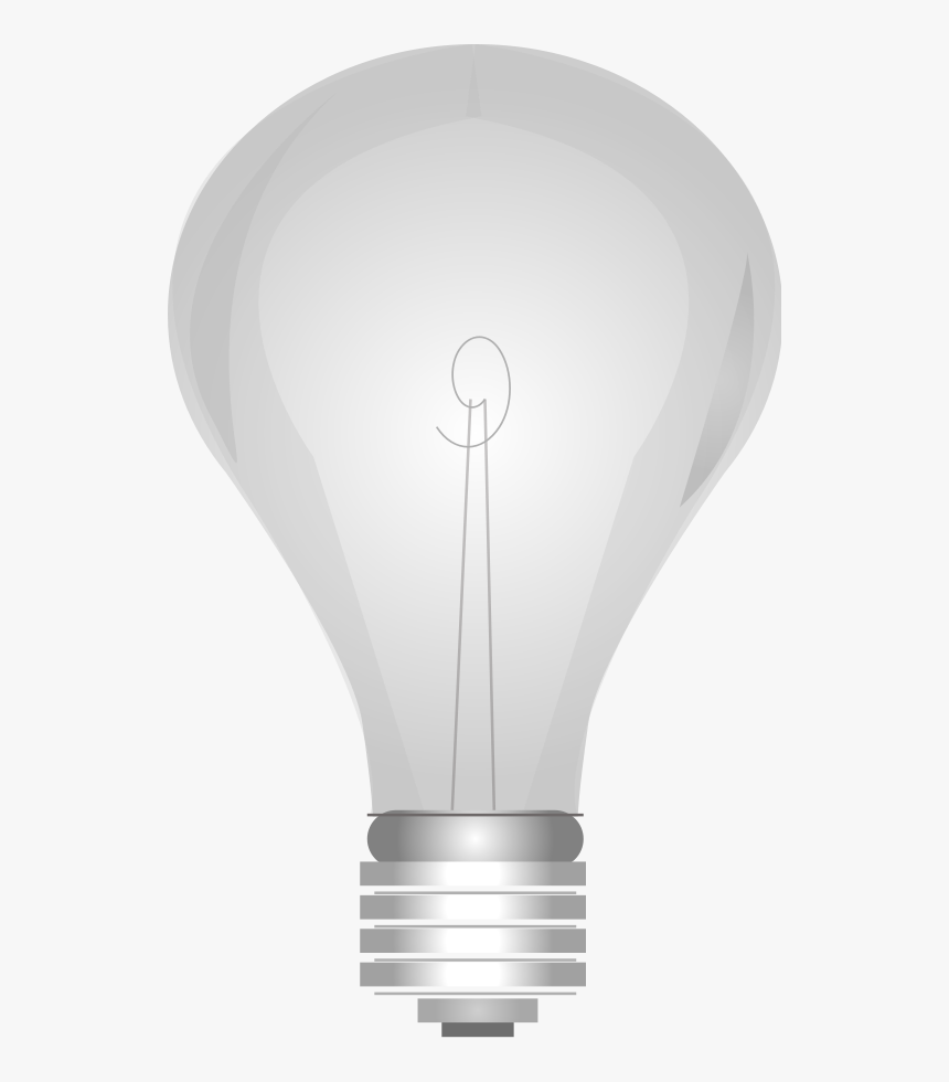 Lightbulb Grayscale Png - Light Bulb On And Off, Transparent Png, Free Download