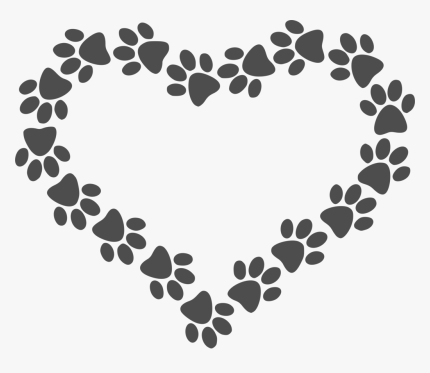 Paw Print Heart Png - Transparent Heart Paw Prints, Png Download, Free Download