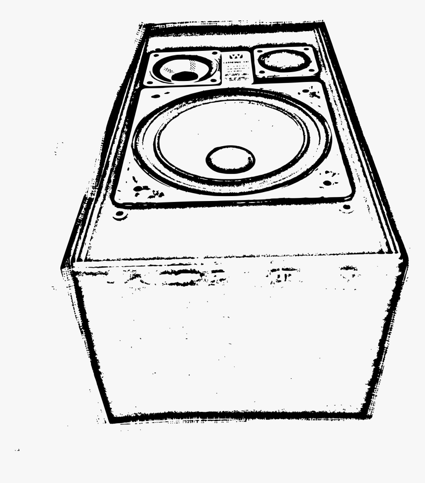 Big Old Speaker Clip Arts - Drawing Speaker Png, Transparent Png, Free Download