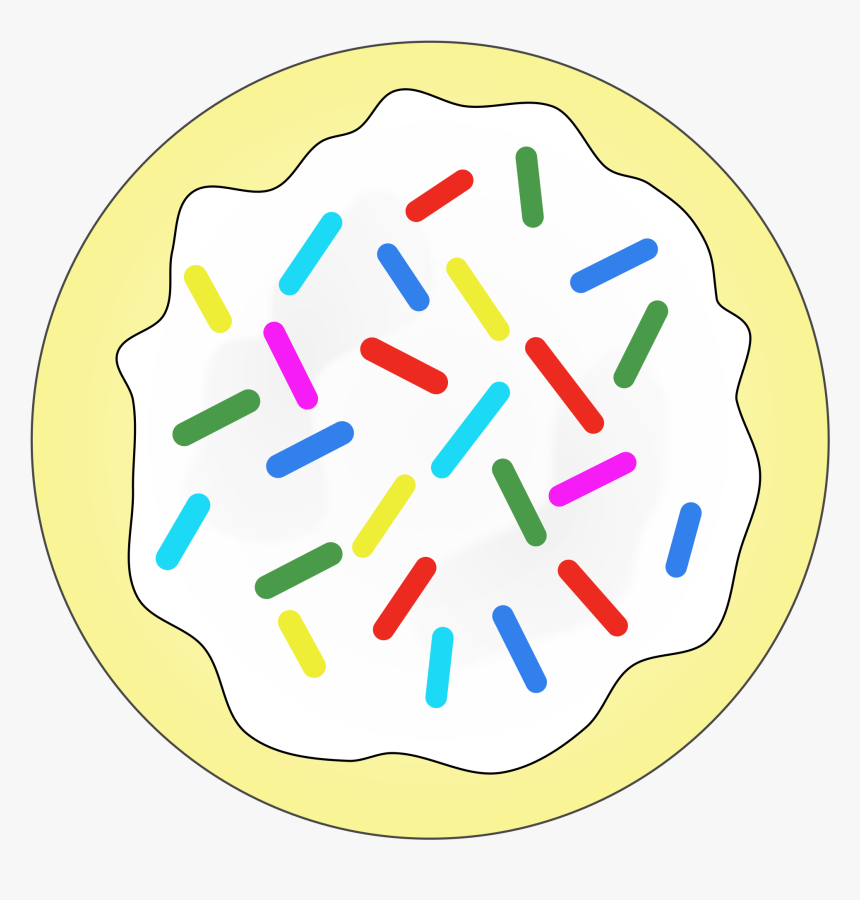 Rainbow Sprinkles Sugar Cookie Clip Arts - Sugar Cookie Cookie Clipart, HD Png Download, Free Download