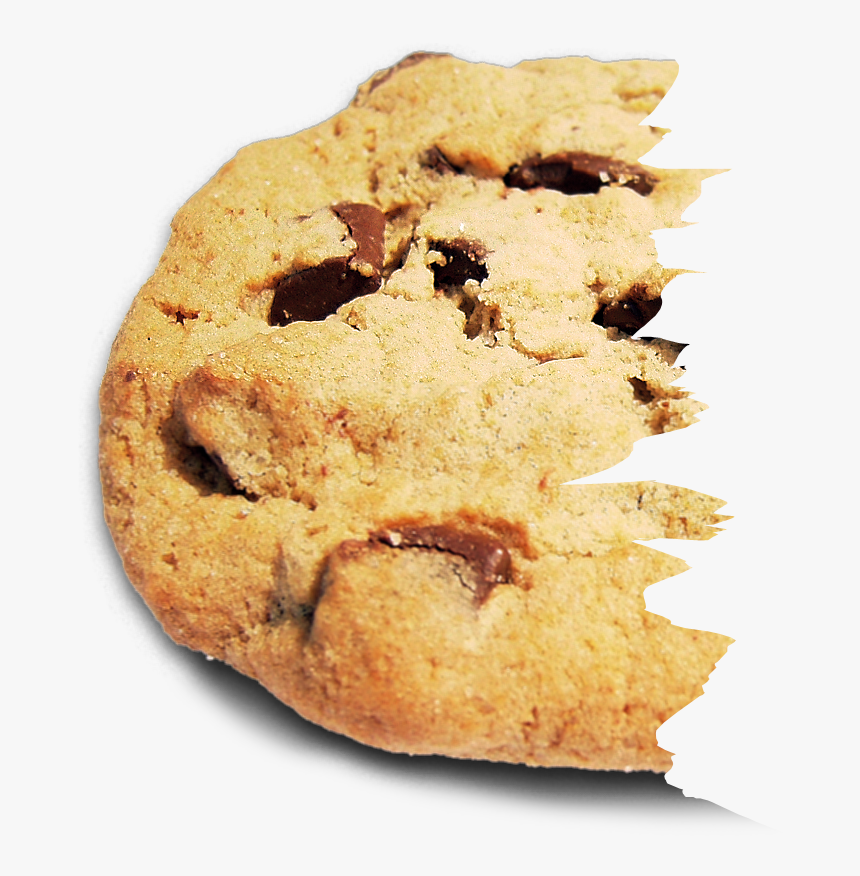 Choco Chip Cookie Half - Half Of A Cookie, HD Png Download, Free Download