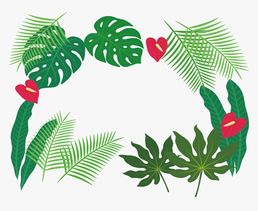 Leaf Clip Art - Tropical Plants Clipart Png, Transparent Png, Free Download