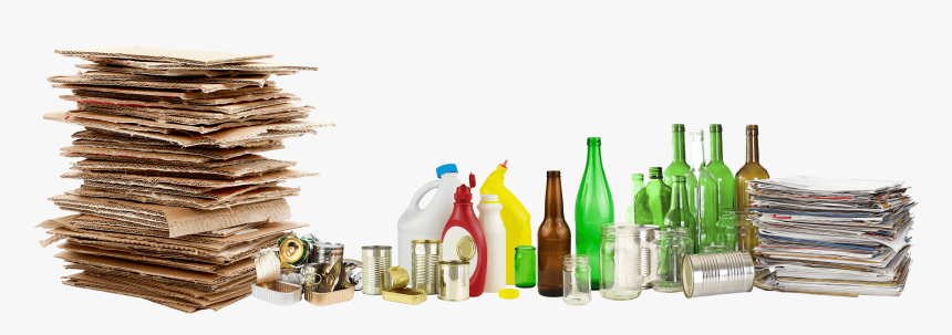 Cardboard, Metal, Plastic, Glass Recycling - Glass Bottle, HD Png Download, Free Download