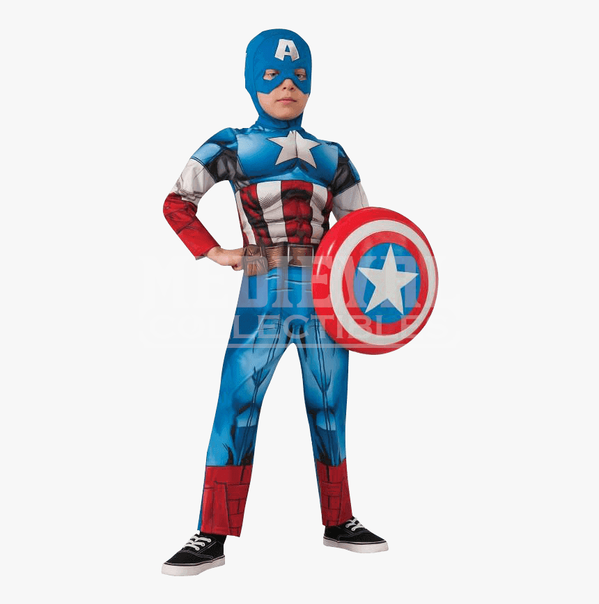 Transparent Captain America Clipart - Captain America Kostume Børn, HD Png Download, Free Download