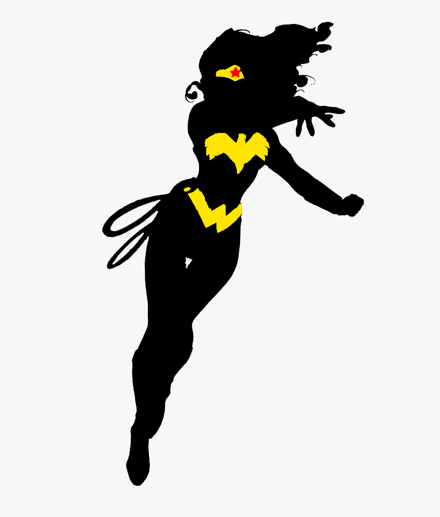 Wonder Woman Pop Art - Silhouette Wonder Woman Vector, HD Png Download, Free Download