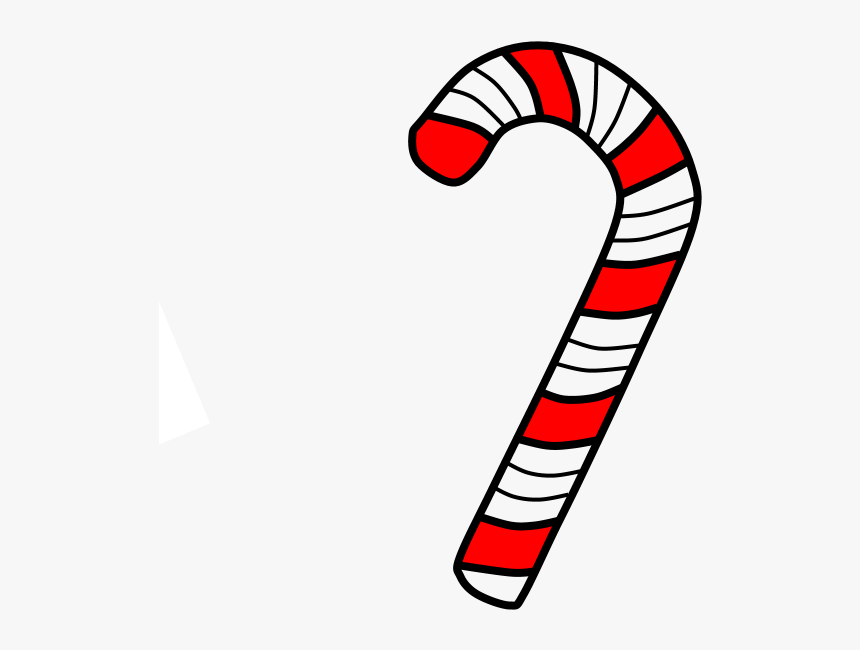Candy Cane, Stripes, Red, White - Rainbow Candy Cane Clipart, HD Png Download, Free Download