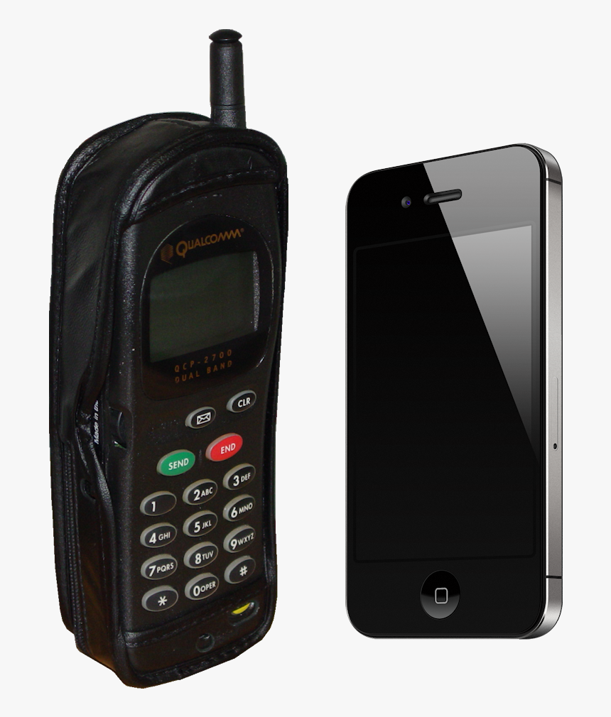 Two Cell Phones - Oldest Phone Vs Newest Phone, HD Png Download, Free Download