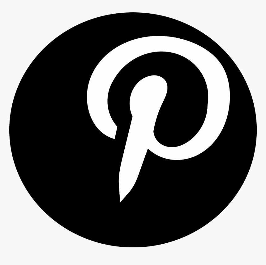 Pinterest Logo Black Png - Logo Logo Medsos Hitam Putih Png, Transparent Png, Free Download