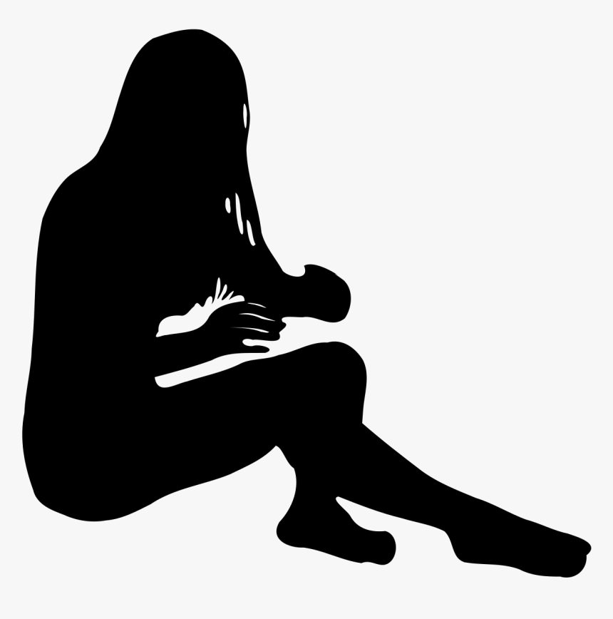 Silhouette People Sitting Png Clipart , Png Download - Png Human Silhouette Sit, Transparent Png, Free Download