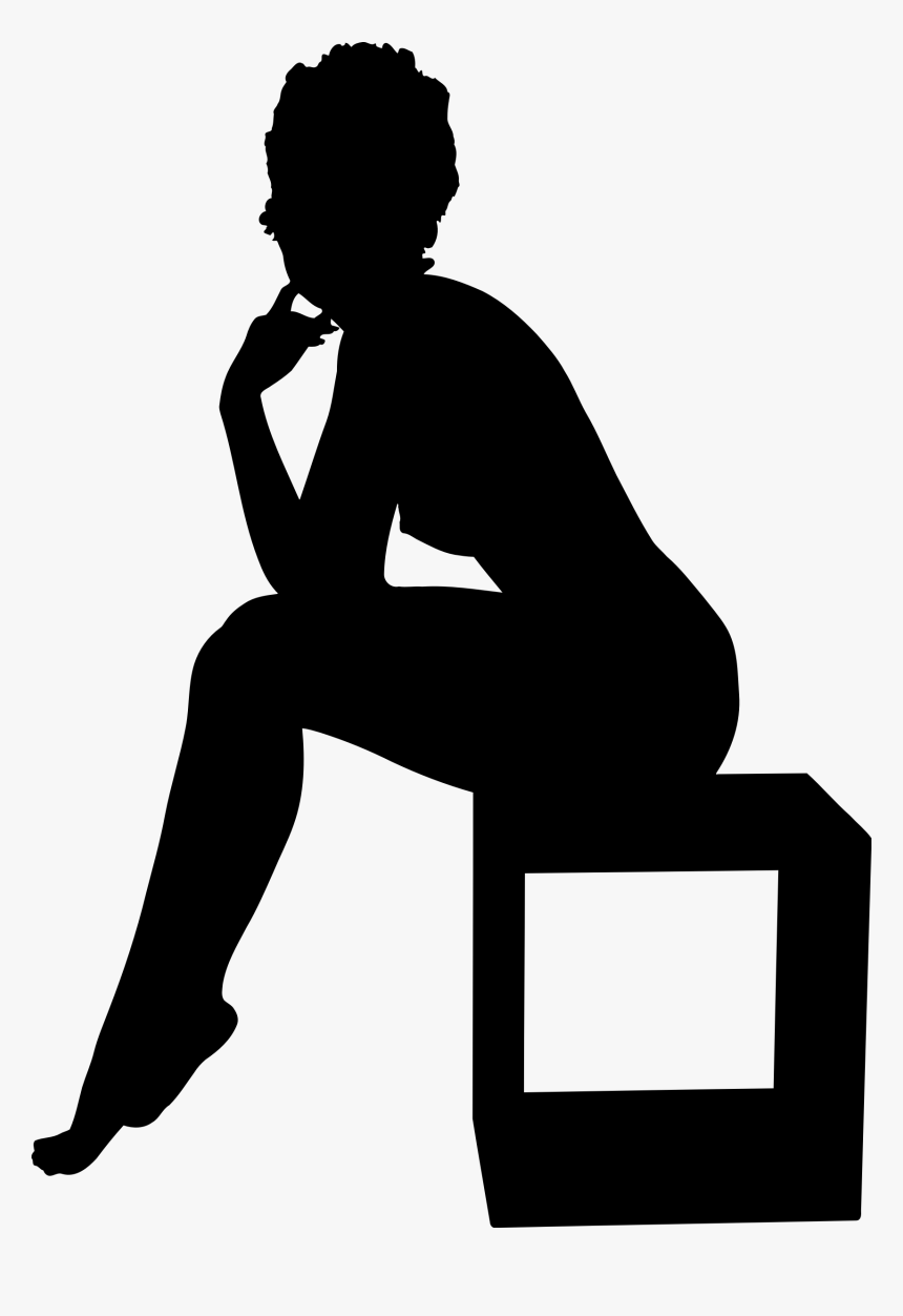 Woman Sitting Silhouette, HD Png Download, Free Download