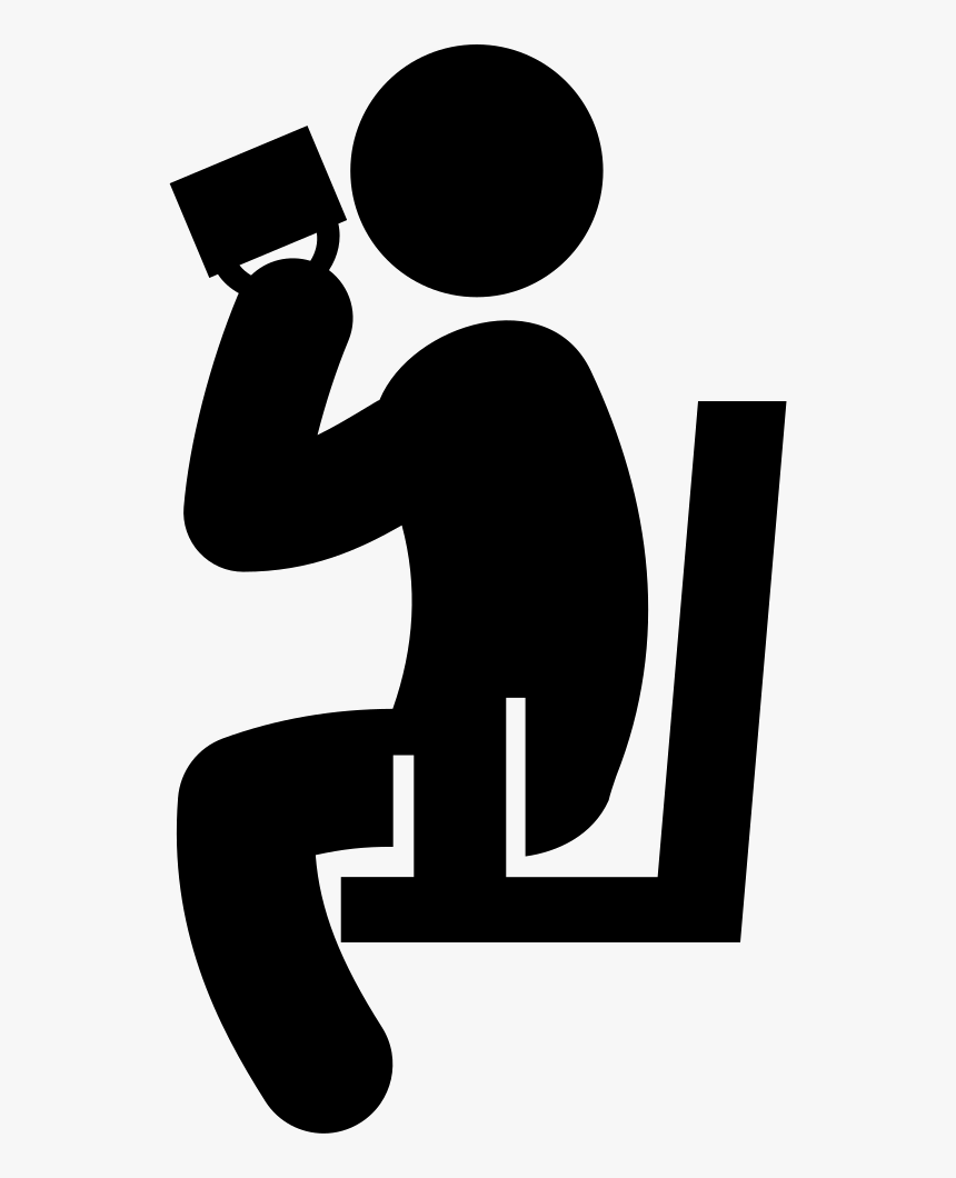 Person Sitting And Drinking - People Drinking Logo, HD Png Download, Free Download