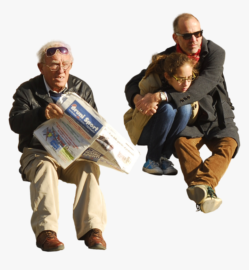 Old People Sitting Cutout , Png Download - Old People Sitting Cutout, Transparent Png, Free Download