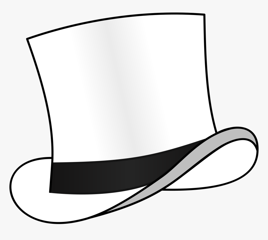 Top Hat White - White Top Hat Clipart, HD Png Download, Free Download