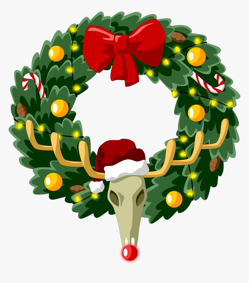 Christmas Wreath Coniferous Free Picture - New Year's Wreaths Png, Transparent Png, Free Download