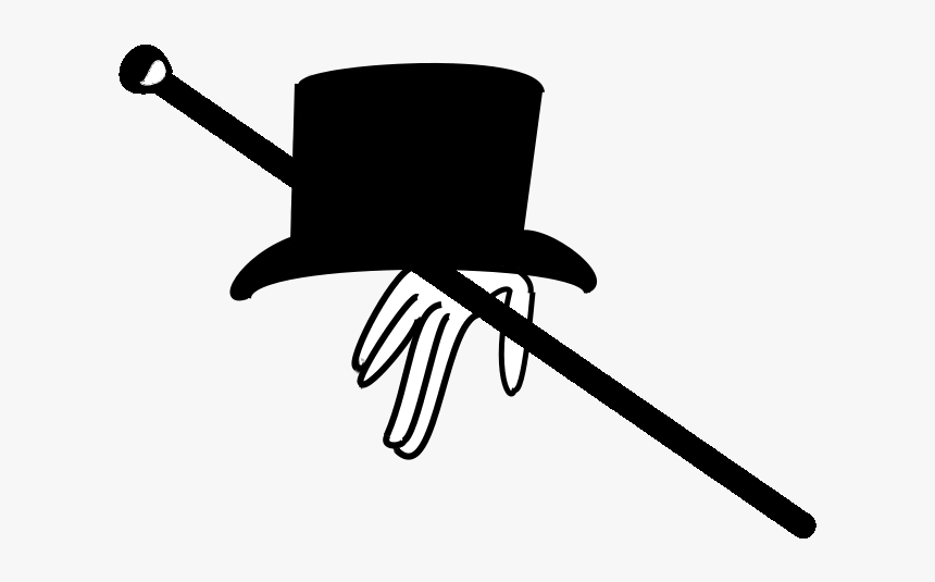 American Drawing Top Hat - Top Hat And Cane Png, Transparent Png, Free Download