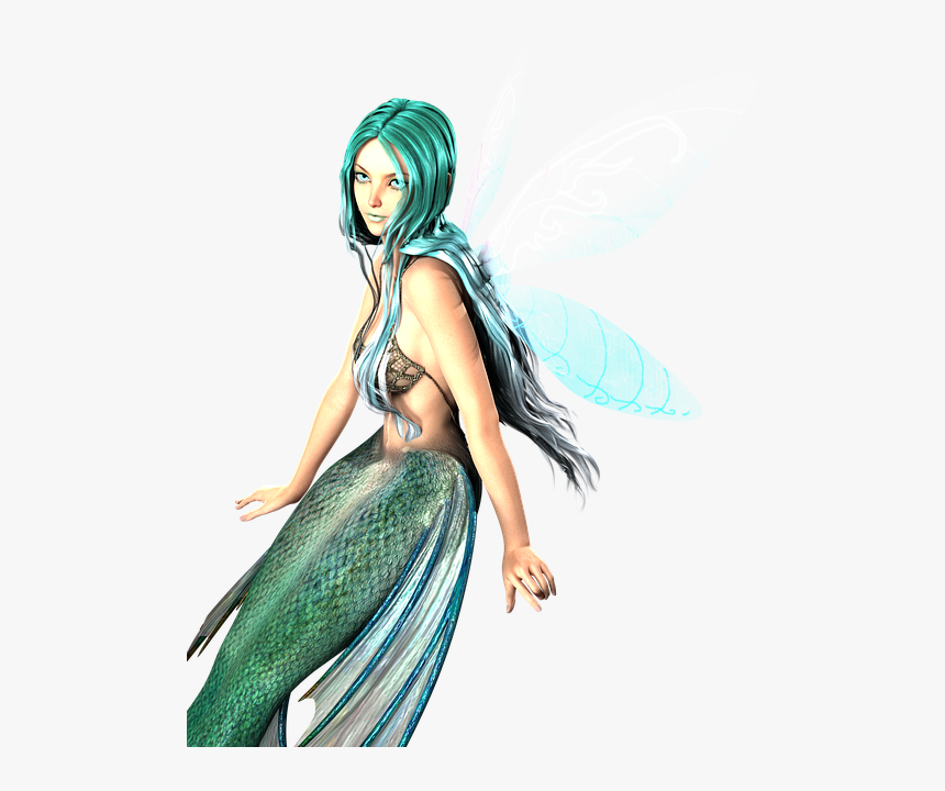 Mermaid, Tail, Sea, Ocean, Water, Fantasy, Fish, Female - Anime Mermaid Png, Transparent Png, Free Download