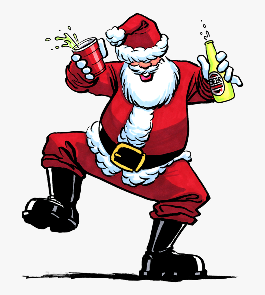 Party Santa Png - Transparent Drunk Santa, Png Download, Free Download